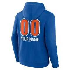 New York Mets Personalized Name & Number Fastball Pullover Hoodie - Royal - MLB Discount