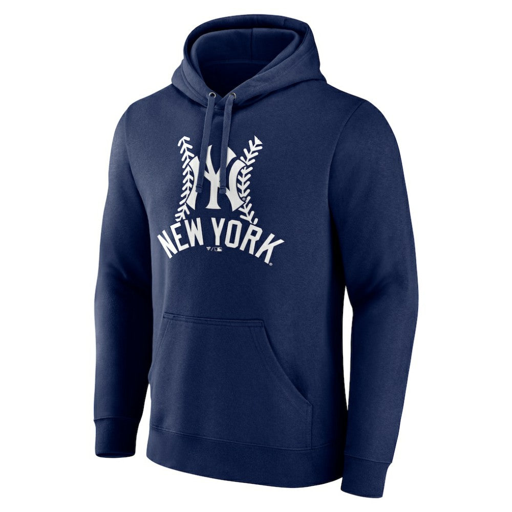 New York Yankees Personalized Name & Number Fastball Pullover Hoodie - Navy - MLB Discount