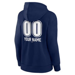 New York Yankees Women's Personalized Name & Number Fastball Pullover Hoodie - Navy - MLB Discount