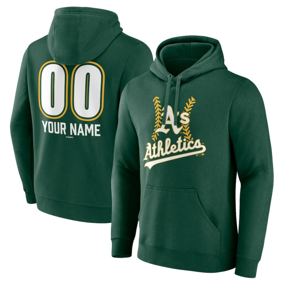 Athletics Personalized Name & Number Fastball Pullover Hoodie - Green - MLB on Sale