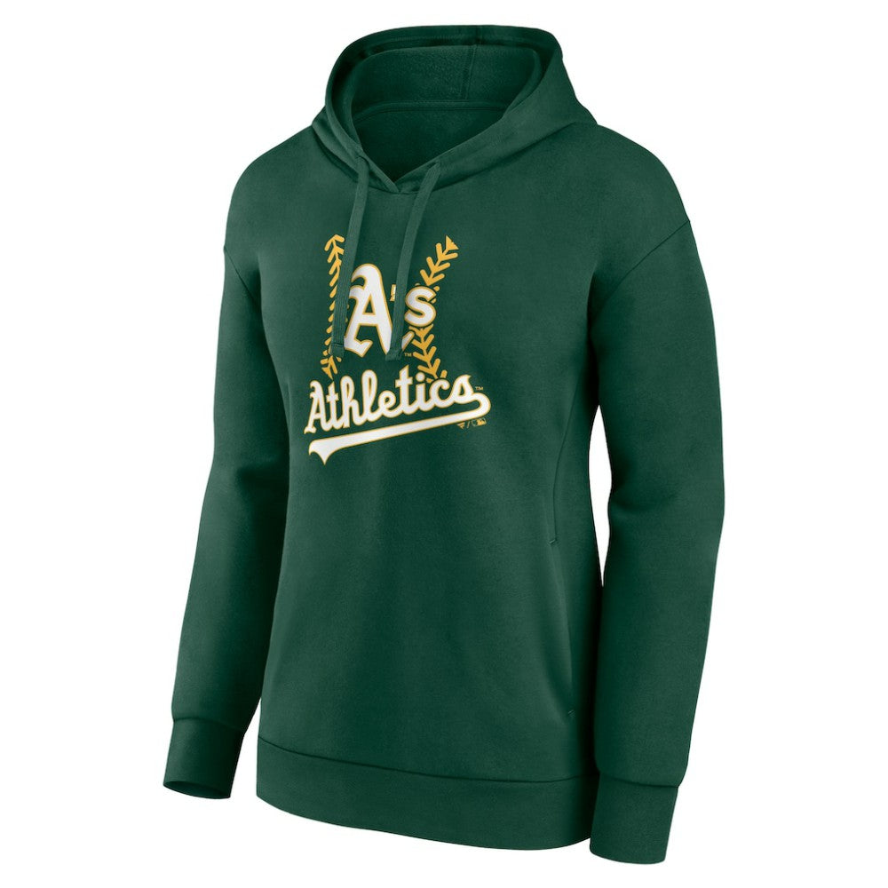 Athletics Women's Personalized Name & Number Fastball Pullover Hoodie - Green - MLB on Sale