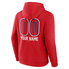 Philadelphia Phillies Personalized Name & Number Fastball Pullover Hoodie - Red - MLB Lifestyle