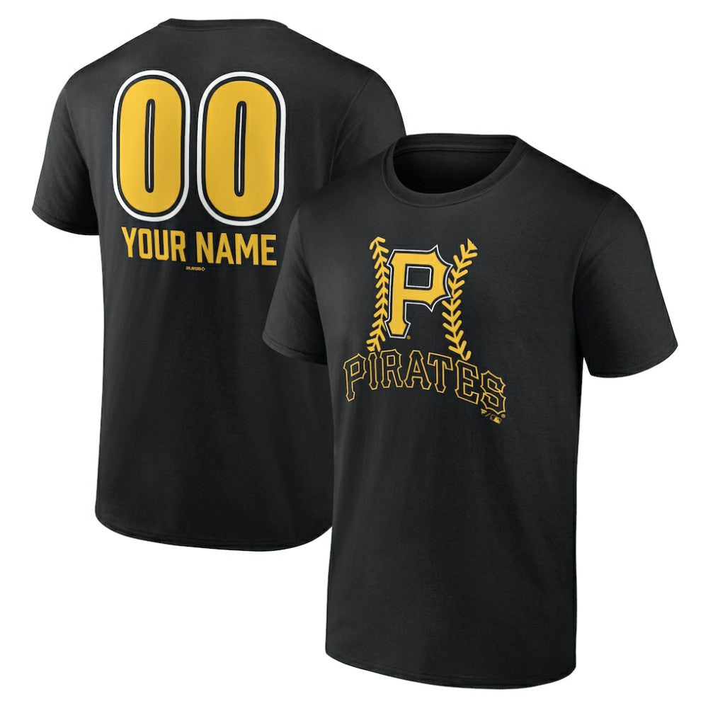 Pittsburgh Pirates Personalized Name & Number Fastball T-Shirt - Black - MLB Online