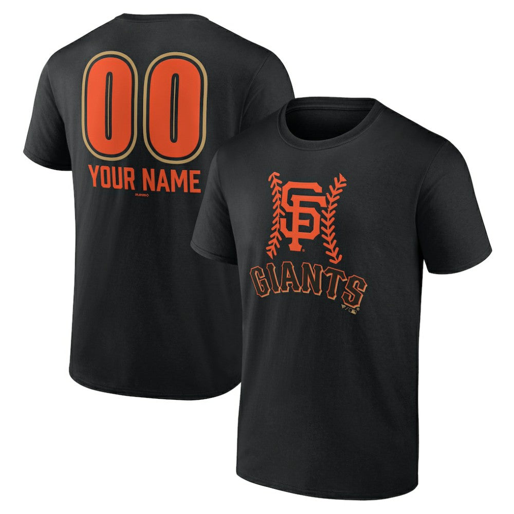 San Francisco Giants Personalized Name & Number Fastball T-Shirt - Black - MLB Online
