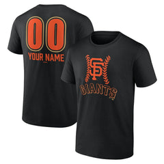San Francisco Giants Personalized Name & Number Fastball T-Shirt - Black - MLB Online