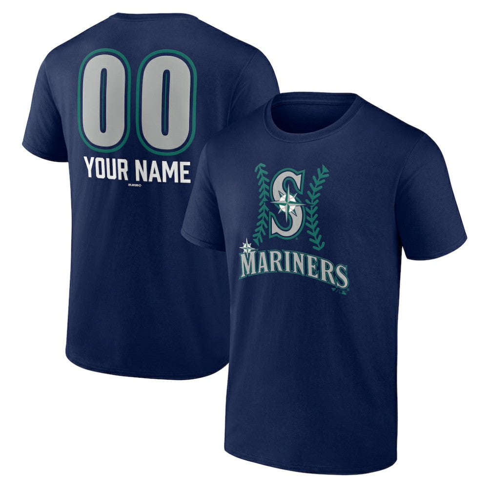Seattle Mariners Personalized Name & Number Fastball T-Shirt - Navy - MLB Online