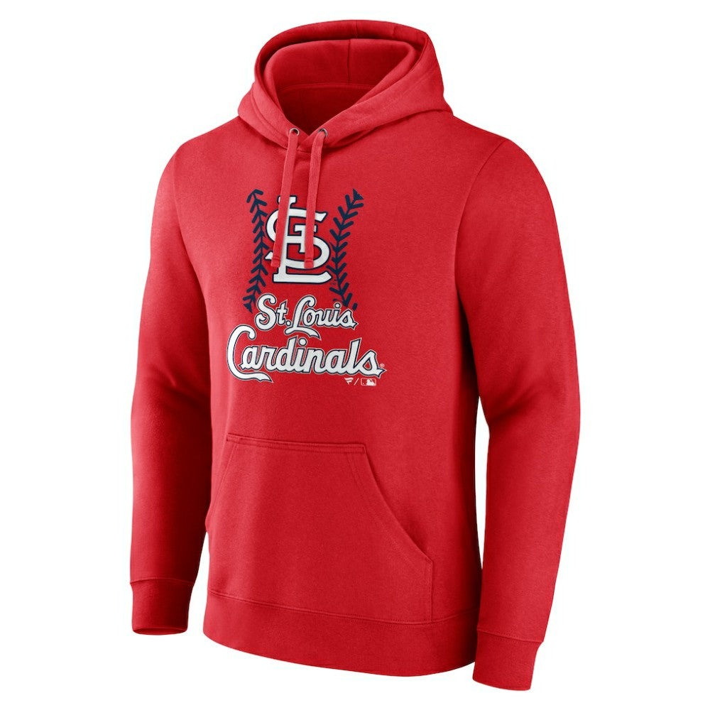 St. Louis Cardinals Personalized Name & Number Fastball Pullover Hoodie - Red - MLB Lifestyle