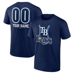 Tampa Bay Rays Personalized Name & Number Fastball T-Shirt - Navy - MLB on Sale