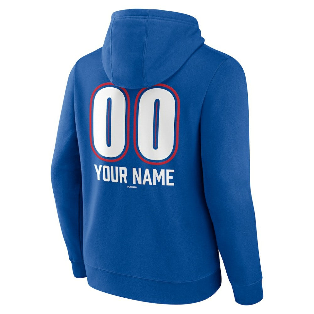 Texas Rangers Personalized Name & Number Fastball Pullover Hoodie - Royal - MLB on Sale
