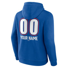 Texas Rangers Personalized Name & Number Fastball Pullover Hoodie - Royal - MLB on Sale