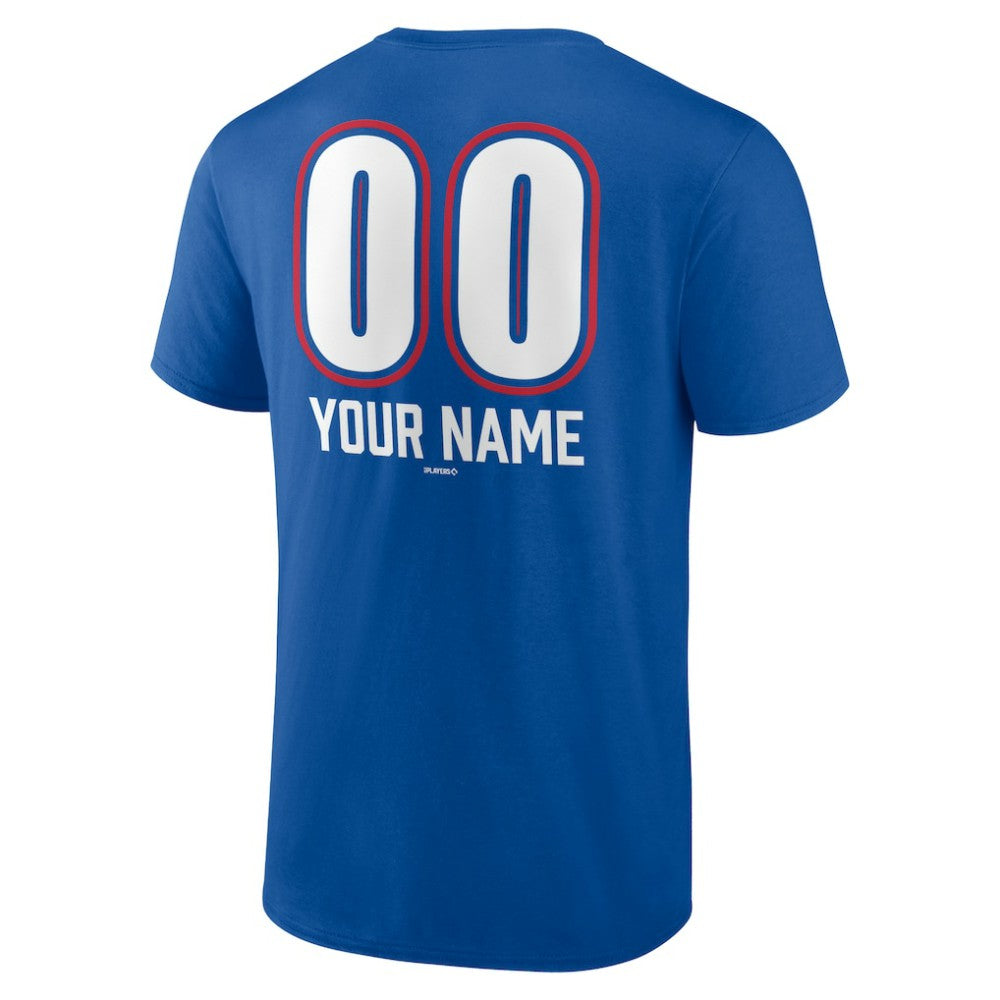 Texas Rangers Personalized Name & Number Fastball T-Shirt - Royal - MLB Lifestyle