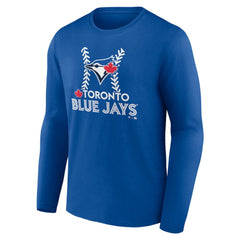 Toronto Blue Jays Personalized Name & Number Fastball Long Sleeve T-Shirt - Royal - MLB Lifestyle