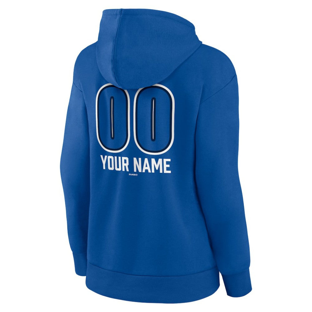 Toronto Blue Jays Women's Personalized Name & Number Fastball Pullover Hoodie - Royal - MLB Online