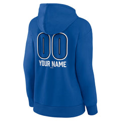 Toronto Blue Jays Women's Personalized Name & Number Fastball Pullover Hoodie - Royal - MLB Online