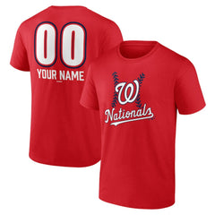 Washington Nationals Personalized Name & Number Fastball T-Shirt - Red - MLB Discount