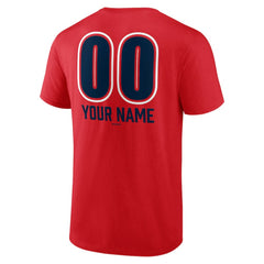 Atlanta Braves Personalized Name & Number Fastball T-Shirt - Red - MLB Discount