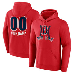 Boston Red Sox Personalized Name & Number Fastball Pullover Hoodie - Red - MLB Online