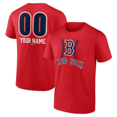 Boston Red Sox Personalized Name & Number Fastball T-Shirt - Red - MLB on Sale