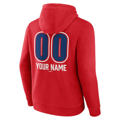 Chicago Cubs Personalized Name & Number Fastball Pullover Hoodie - Red - MLB Discount