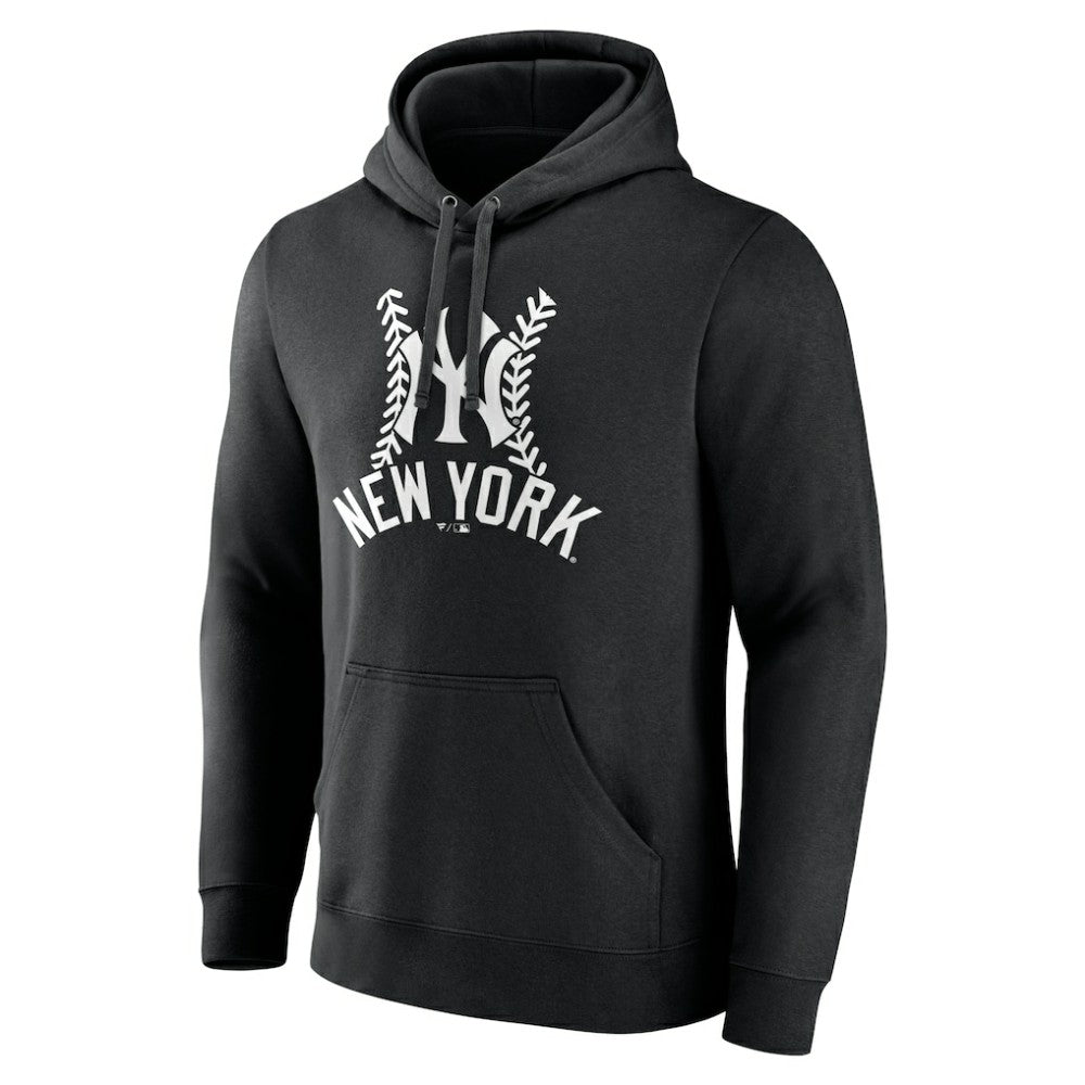 New York Yankees Personalized Name & Number Fastball Pullover Hoodie - Black - MLB Online