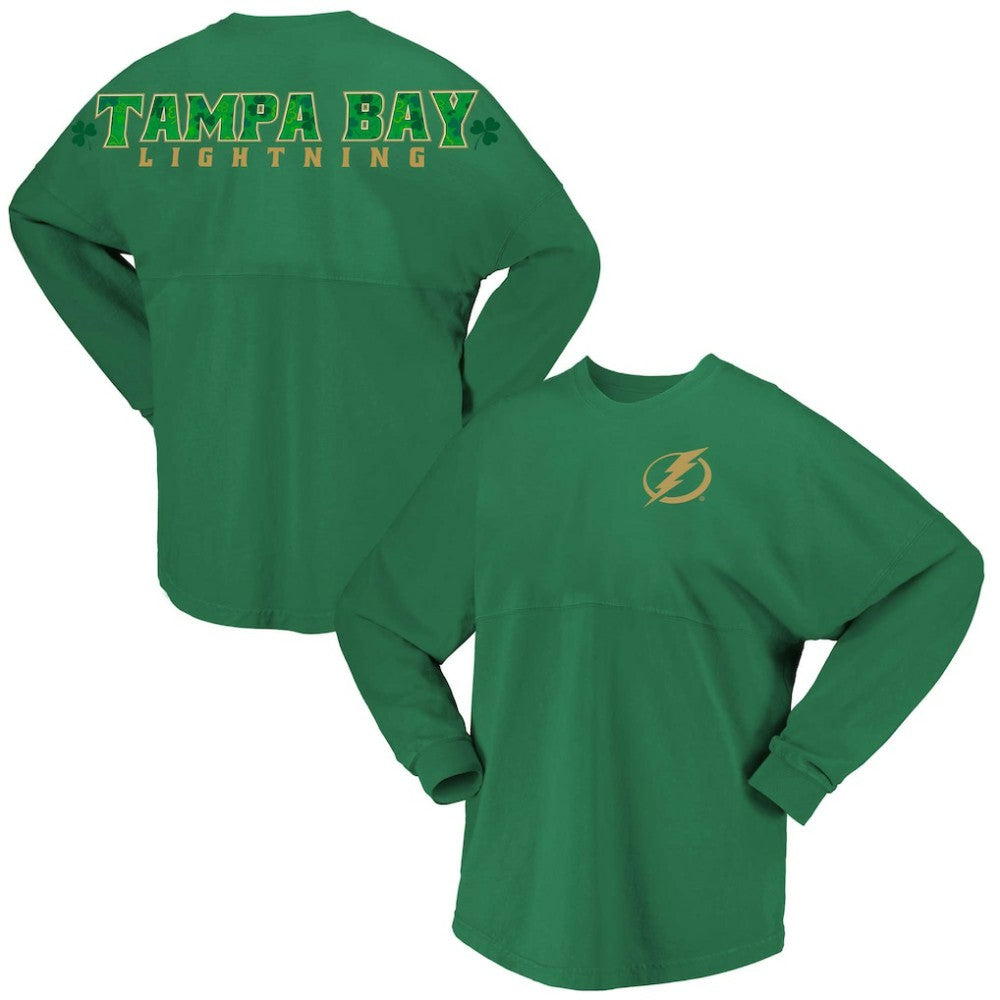 Tampa Bay Lightning Fanatics Women's St. Patrick's Day Spirit Jersey T-Shirt - Kelly Green - NHL 201253412