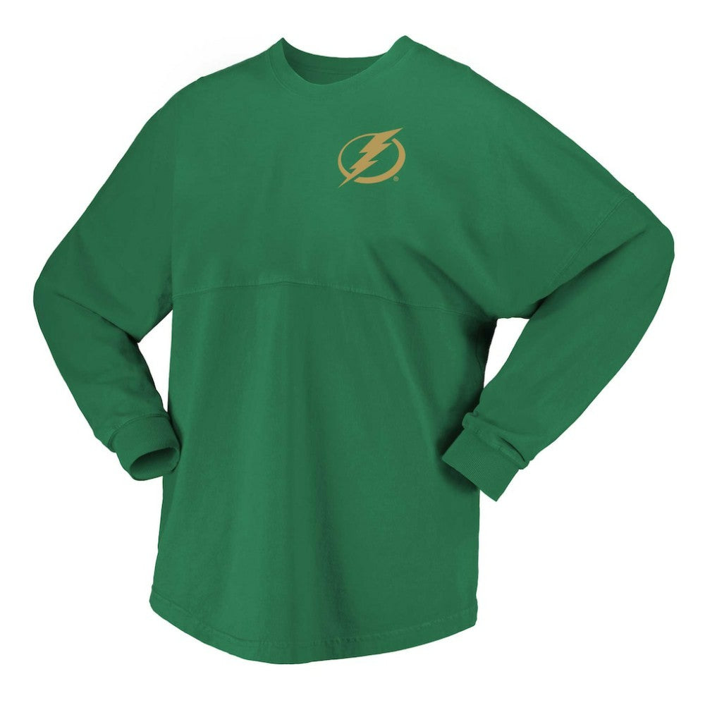 Tampa Bay Lightning Fanatics Women's St. Patrick's Day Spirit Jersey T-Shirt - Kelly Green - NHL 201253412