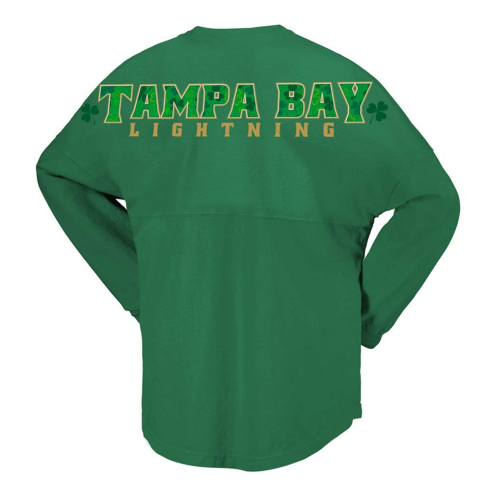 Tampa Bay Lightning Fanatics Women's St. Patrick's Day Spirit Jersey T-Shirt - Kelly Green - NHL 201253412