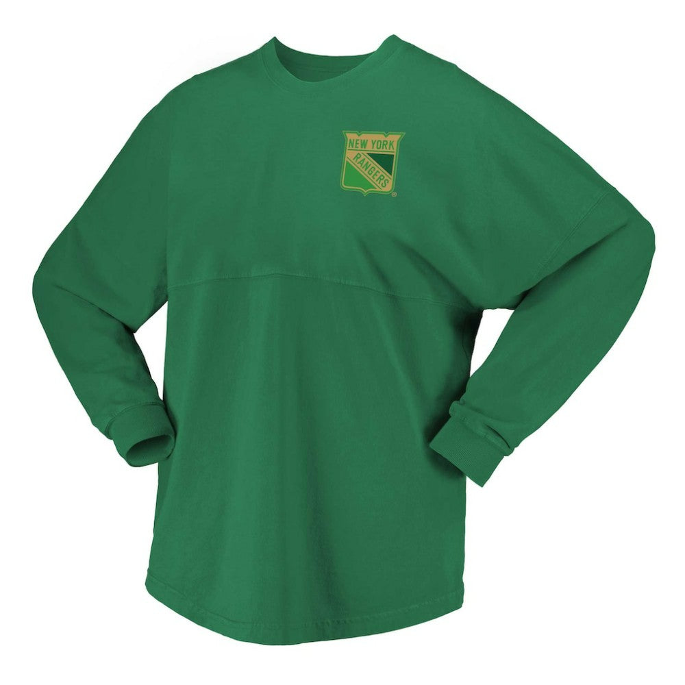New York Rangers Fanatics Women's St. Patrick's Day Spirit Jersey T-Shirt - Kelly Green - NHL 201253414