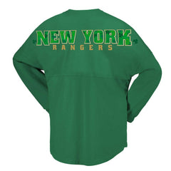 New York Rangers Fanatics Women's St. Patrick's Day Spirit Jersey T-Shirt - Kelly Green - NHL 201253414