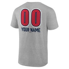 Atlanta Braves Personalized Name & Number Fastball T-Shirt - Heather Gray - MLB Sale