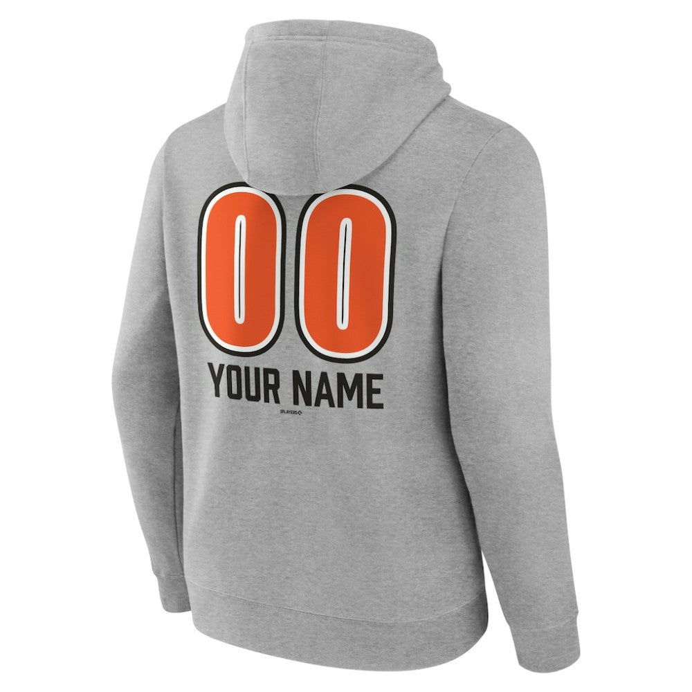 Baltimore Orioles Personalized Name & Number Fastball Pullover Hoodie - Gray - MLB on Sale