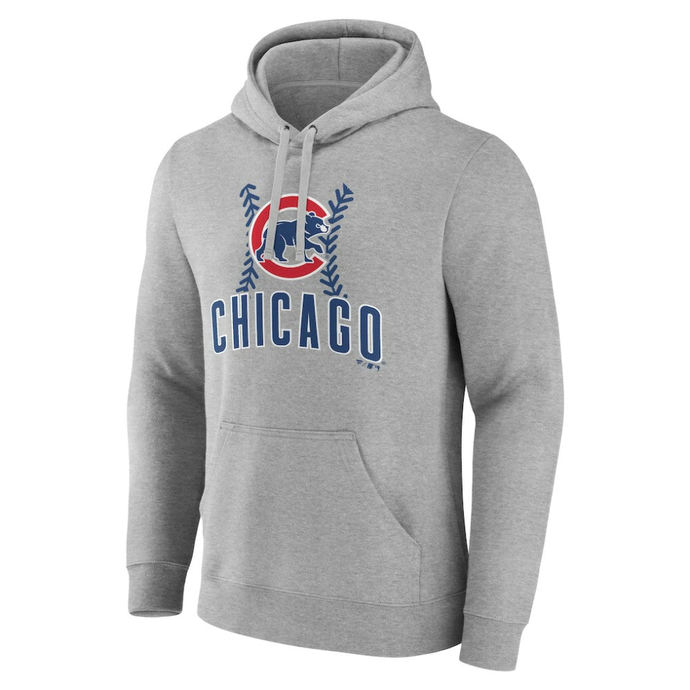 Chicago Cubs Personalized Name & Number Fastball Pullover Hoodie - Gray - MLB on Sale