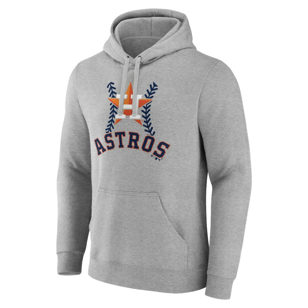 Houston Astros Personalized Name & Number Fastball Pullover Hoodie - Gray - MLB Sale