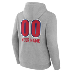 Philadelphia Phillies Personalized Name & Number Fastball Pullover Hoodie - Gray - MLB Sale