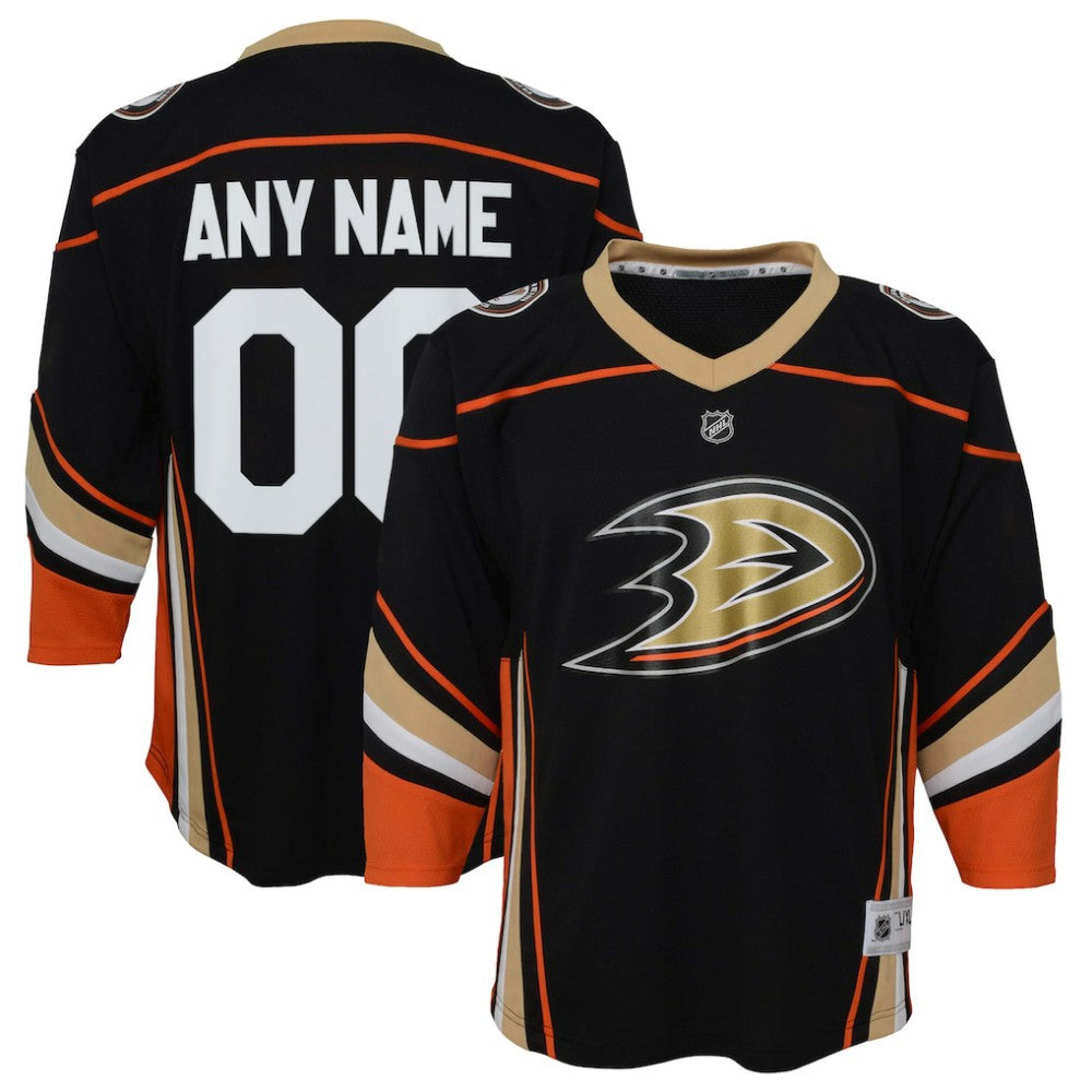 Anaheim Ducks Youth Home Replica Custom Jersey - Black - NHL 201253604