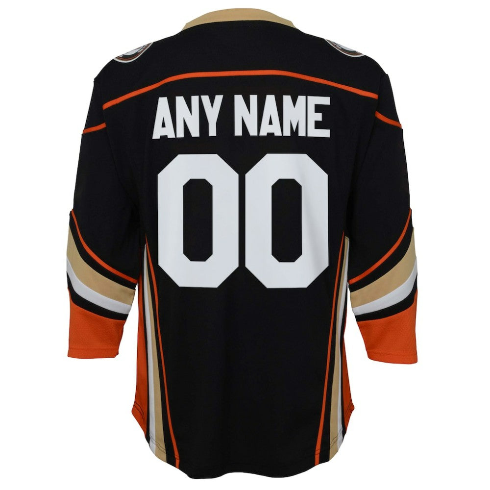 Anaheim Ducks Youth Home Replica Custom Jersey - Black - NHL 201253604