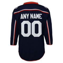 Columbus Blue Jackets Youth Home Replica Custom Jersey - Navy - NHL 201253605