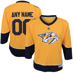 Nashville Predators Youth Home Replica Custom Jersey - Gold - NHL 201253606