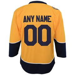 Nashville Predators Youth Home Replica Custom Jersey - Gold - NHL 201253606