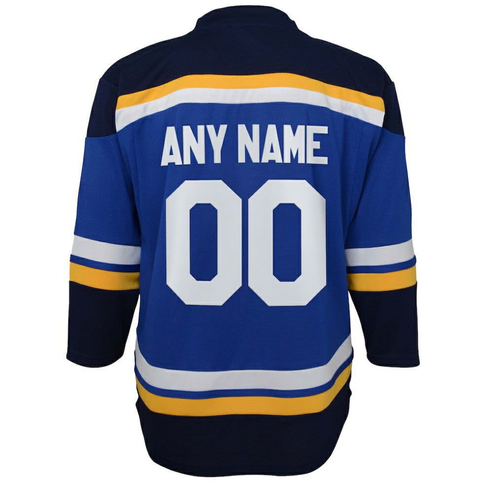 St. Louis Blues Youth Home Replica Custom Jersey - Blue - NHL 201253609