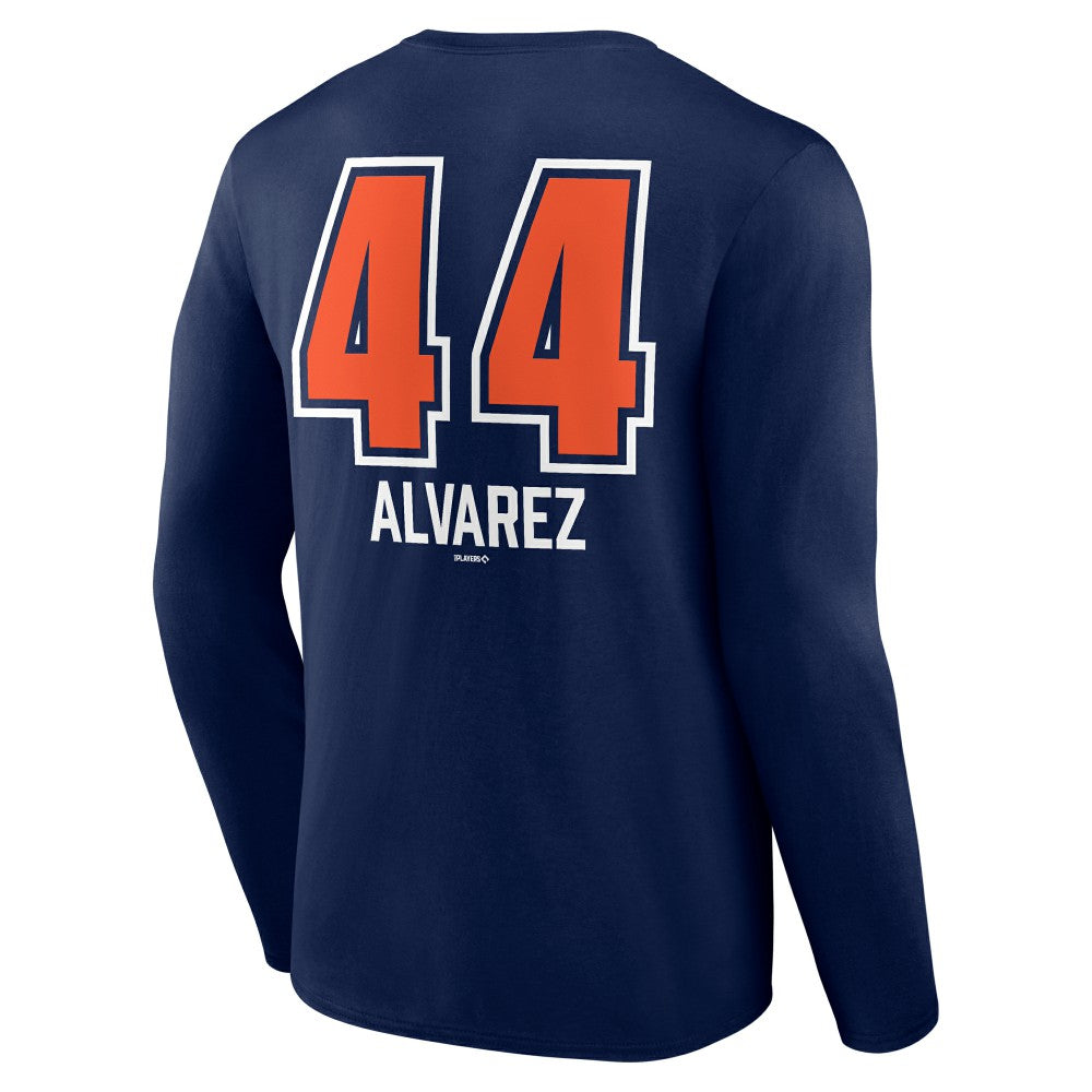 Yordan Alvarez Houston Astros Fastball Player Name & Number Long Sleeve T-Shirt - Navy - MLB Sale