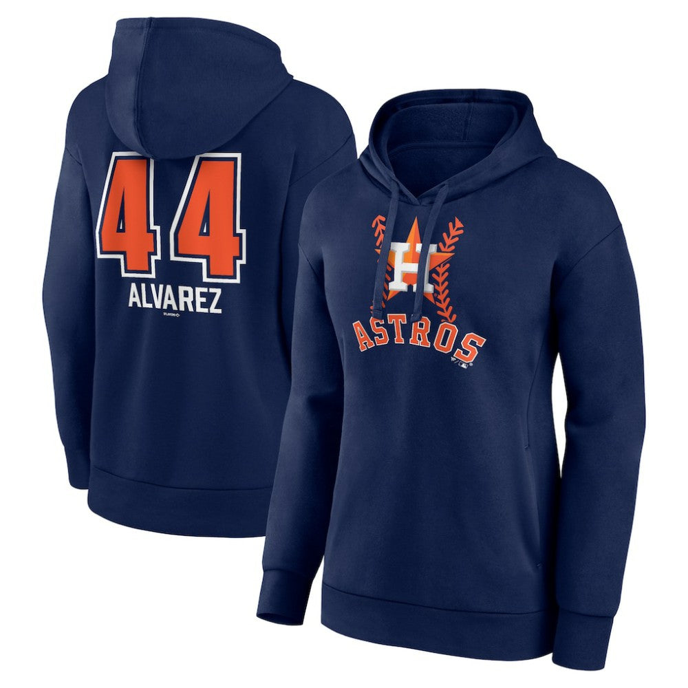 Yordan Alvarez Houston Astros Women's Fastball Player Name & Number Pullover Hoodie - Navy - MLB Discount