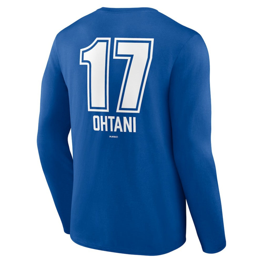 Shohei Ohtani Los Angeles Dodgers Fastball Player Name & Number Long Sleeve T-Shirt - Royal - MLB Online