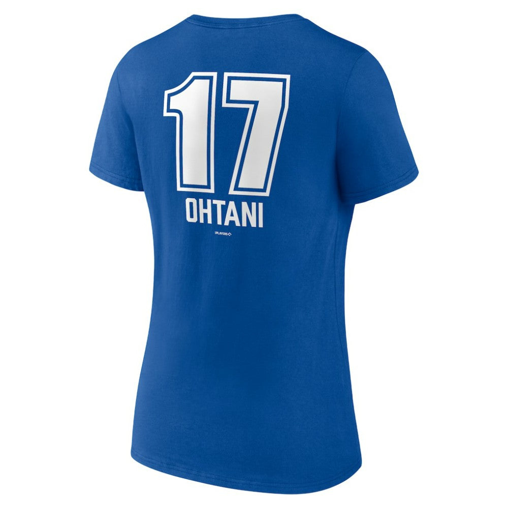 Shohei Ohtani Los Angeles Dodgers Women's Fastball Player Name & Number V-Neck T-Shirt - Royal - MLB Online