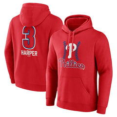 Bryce Harper Philadelphia Phillies Fastball Player Name & Number Pullover Hoodie - Red - MLB Discount
