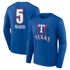 Corey Seager Texas Rangers Fastball Player Name & Number Long Sleeve T-Shirt - Royal - MLB Online