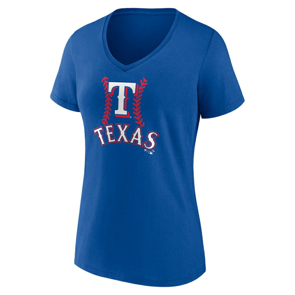 Corey Seager Texas Rangers Women's Fastball Player Name & Number V-Neck T-Shirt - Royal - MLB Lifestyle