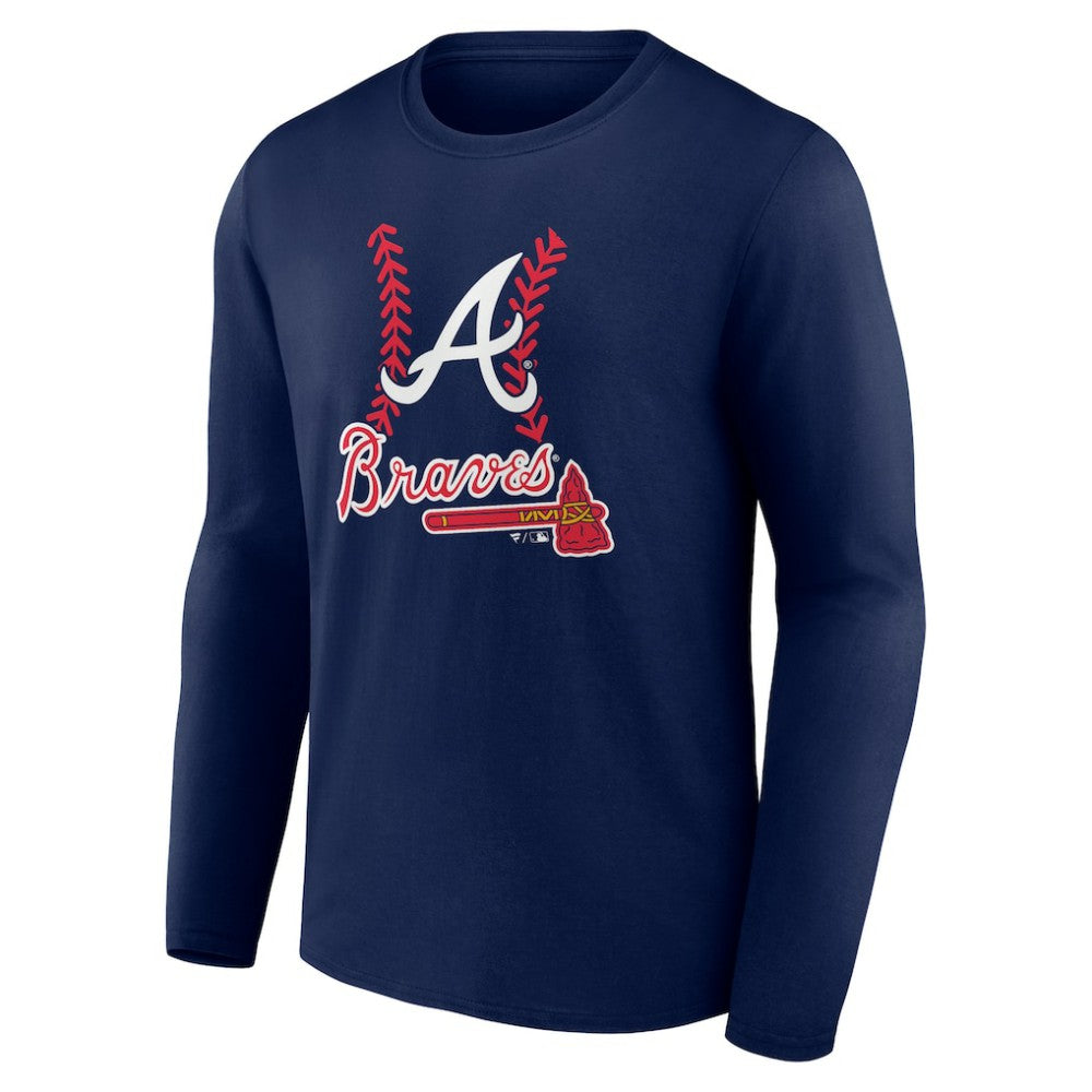 Austin Riley Atlanta Braves Fastball Player Name & Number Long Sleeve T-Shirt - Navy - MLB Sale