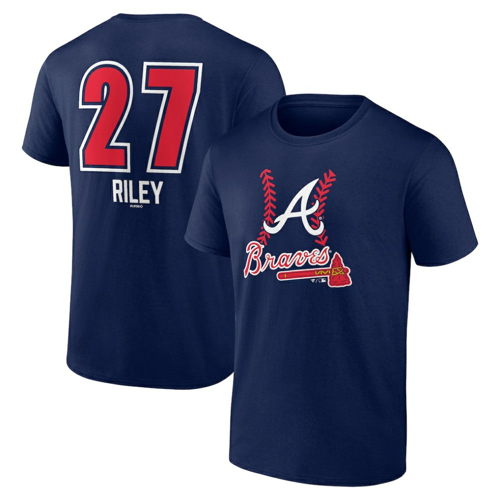 Austin Riley Atlanta Braves Fastball Player Name & Number T-Shirt - Navy - MLB Discount