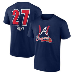 Austin Riley Atlanta Braves Fastball Player Name & Number T-Shirt - Navy - MLB Discount